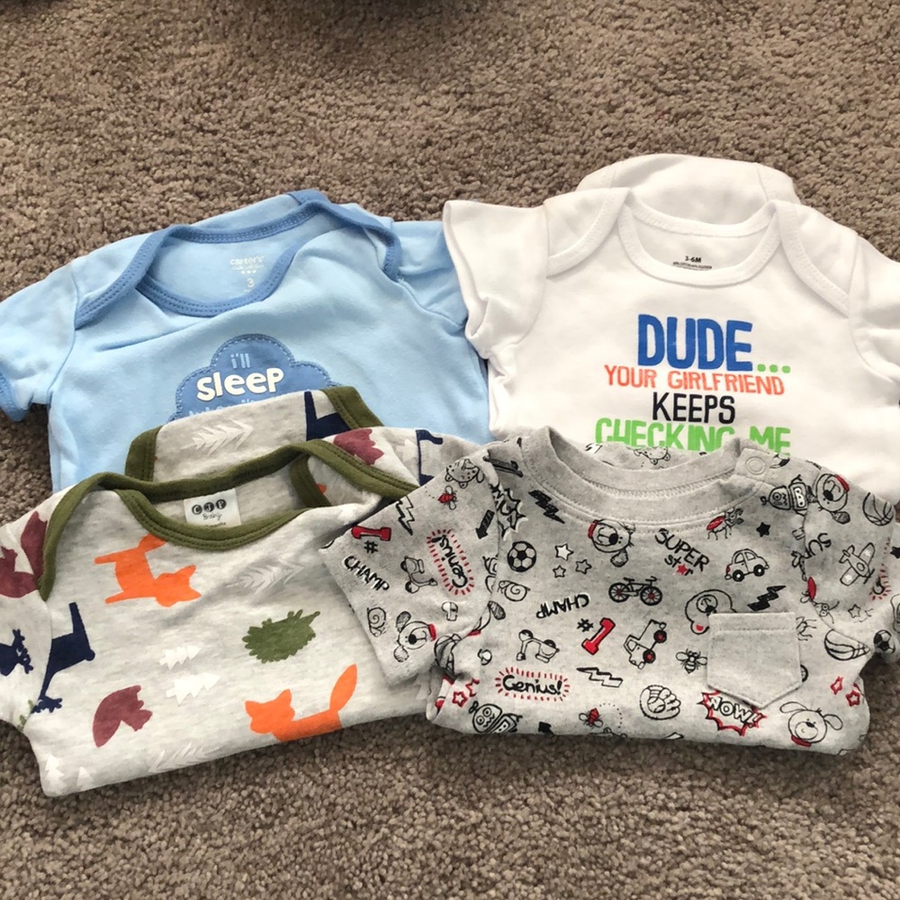 Assorted onesies.